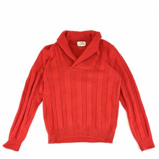 Hermes - HERMES エルメス ニット カシュクールトップス セーター アパレル 長袖 服 S レッド 赤 カシミヤ    メンズ 秋 冬【中古品】