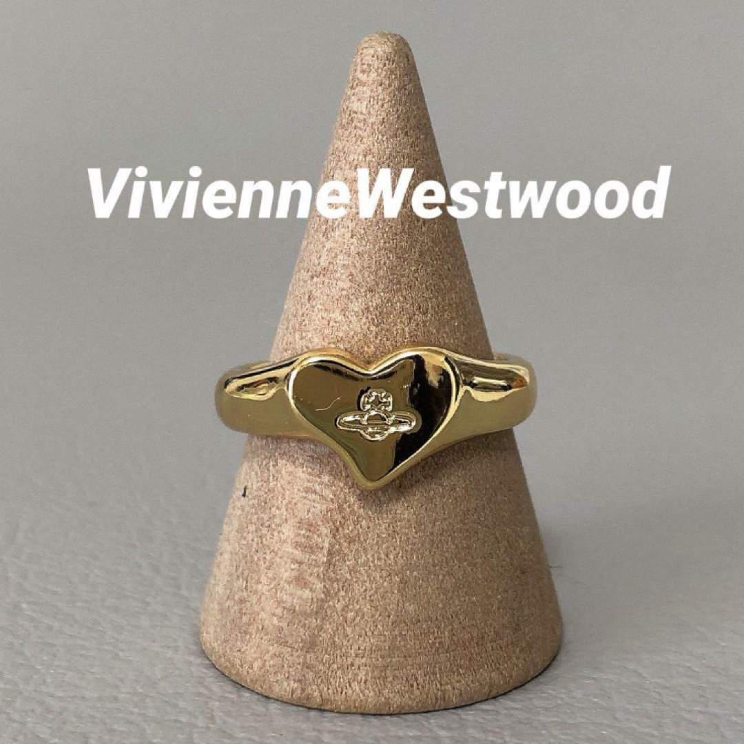 Vivienne Westwood(ヴィヴィアンウエストウッド)のヴィヴィアンウエストウッド　ハートロゴリング メンズのアクセサリー(リング(指輪))の商品写真