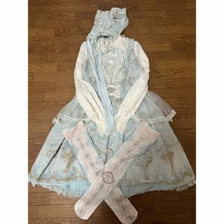 アンジェリックプリティー(Angelic Pretty)のAP Celestial OP＋ボネット＋オーバーニーセット(ひざ丈ワンピース)