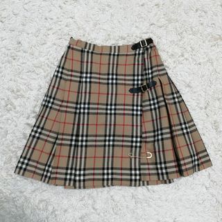 バーバリー(BURBERRY)のBURBERRY　バーバリー　ノバチェック　ミニスカート　巻きスカート　プリーツ(ミニスカート)