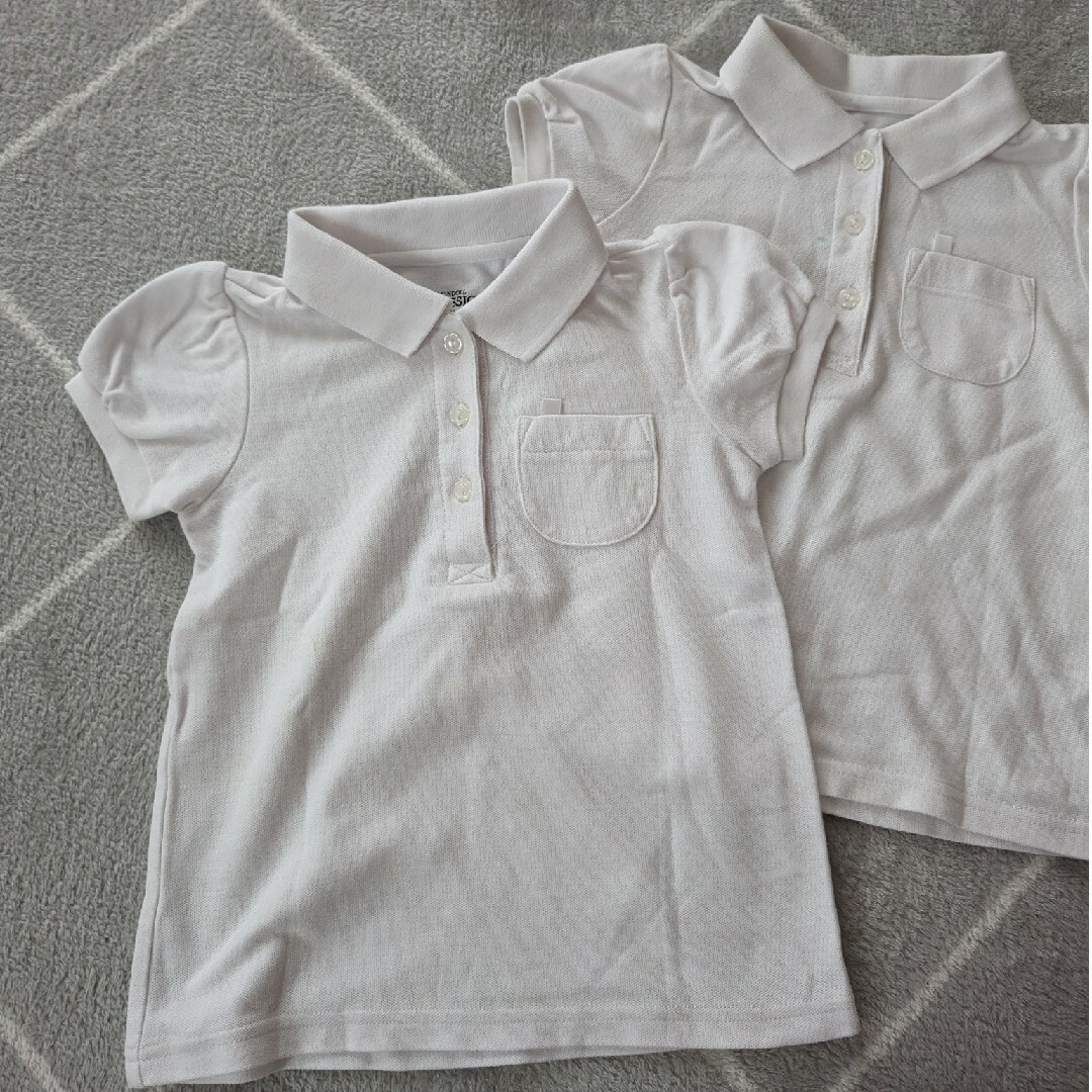 西松屋(ニシマツヤ)の半袖ポロシャツ　２枚セット　120cm キッズ/ベビー/マタニティのキッズ服女の子用(90cm~)(Tシャツ/カットソー)の商品写真