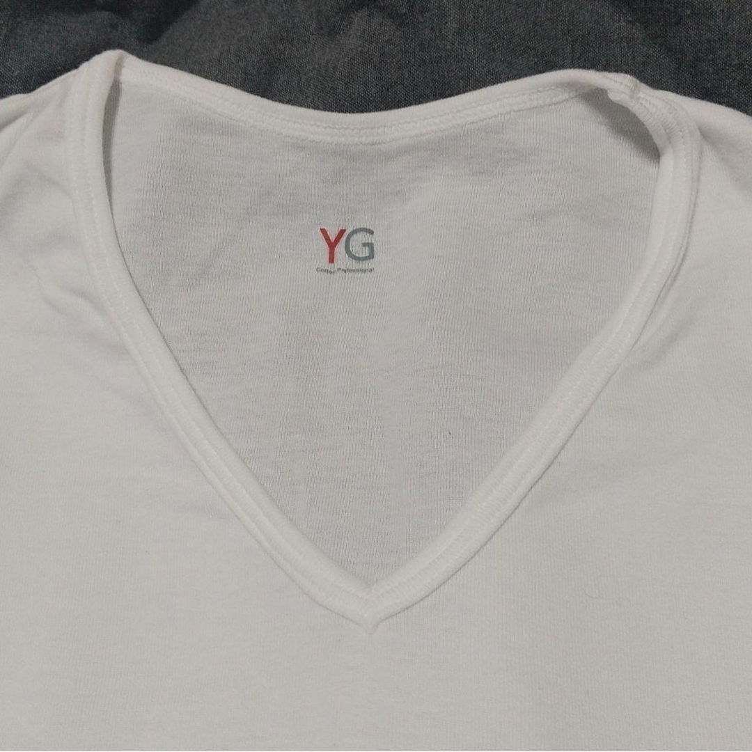 GUNZE(グンゼ)のグンゼ インナーシャツ YG ピュアコットン VネックTシャツ 無地 白 レディースのトップス(Tシャツ(半袖/袖なし))の商品写真