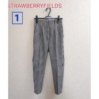 ストロベリーフィールズ(STRAWBERRY-FIELDS)のSTRAWBERRYFIELDS クロップドギンガムチェックパンツ　used(カジュアルパンツ)