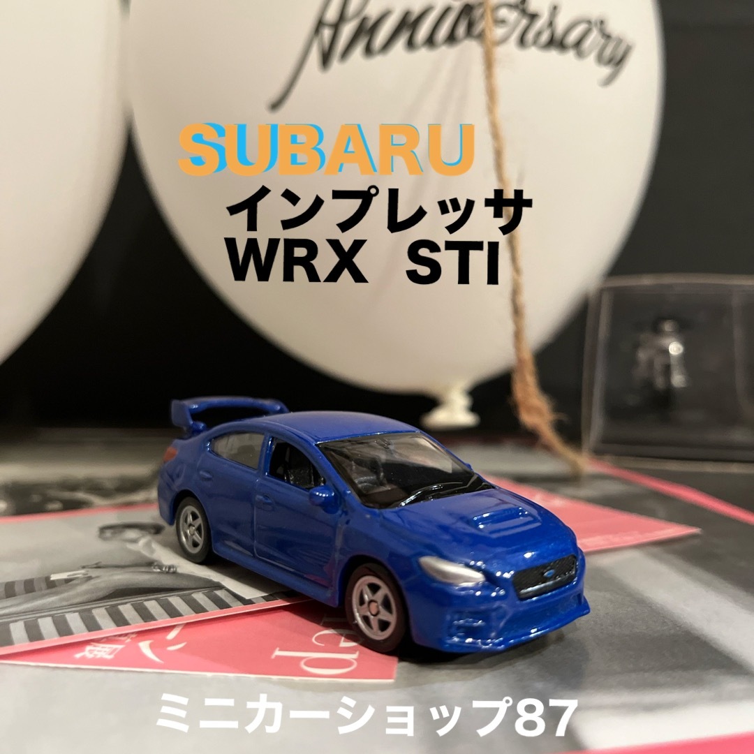 スバル　インプ　WRX STI ミニカー　Blue エンタメ/ホビーのおもちゃ/ぬいぐるみ(ミニカー)の商品写真