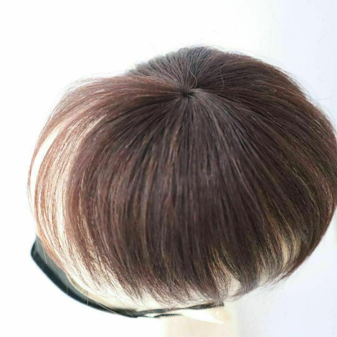 ウィッグ　ヘアピース　ナチュラルブラウン　15㎝ 人毛　部分ウィッグ a4 レディースのウィッグ/エクステ(その他)の商品写真