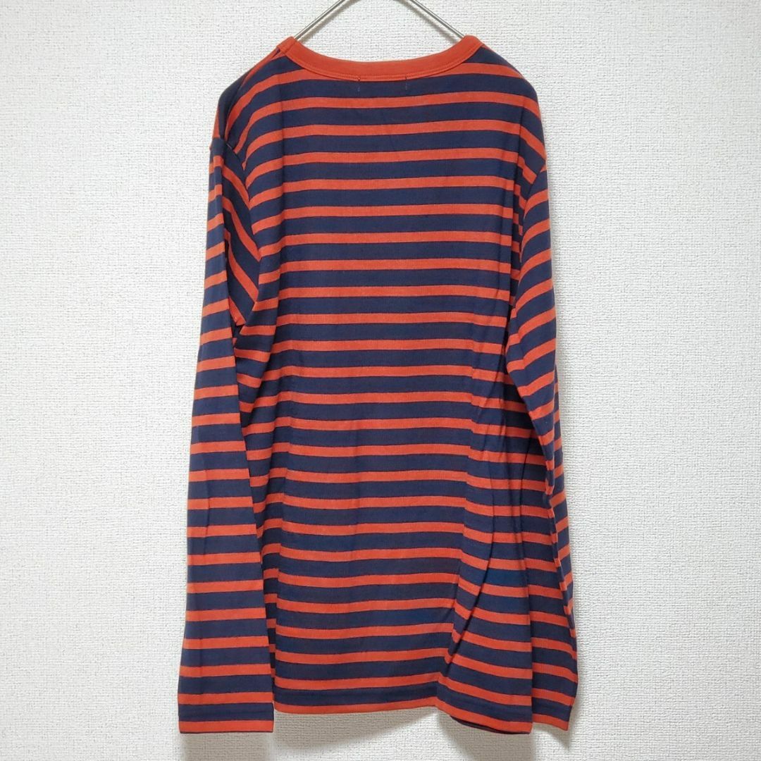 THE SHOP TK(ザショップティーケー)のTHE SHOP TK メンズ ブラック×レッド ボーダー柄 長袖 カットソー  メンズのトップス(Tシャツ/カットソー(七分/長袖))の商品写真