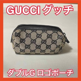 グッチ(Gucci)の【GUCCI グッチ】アンティーク ダブルG ポーチ 化粧ポーチ コスメポーチ(ポーチ)