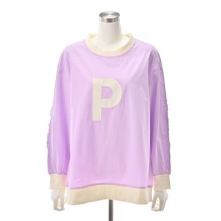 パーソンズ(PERSON'S)のPERSON’SアップリケブラウスT ラベンダー QVC(Tシャツ(長袖/七分))