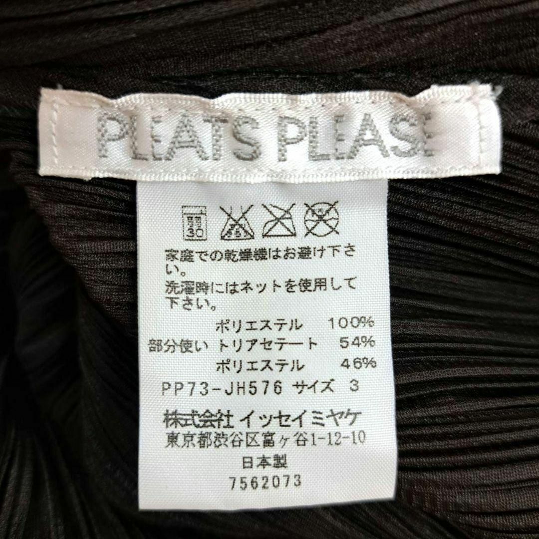 PLEATS PLEASE ISSEY MIYAKE(プリーツプリーズイッセイミヤケ)の【極美品】プリーツプリーズ ロングワンピース 刺繍 イッセイミヤケ ブラウン 3 レディースのワンピース(ロングワンピース/マキシワンピース)の商品写真