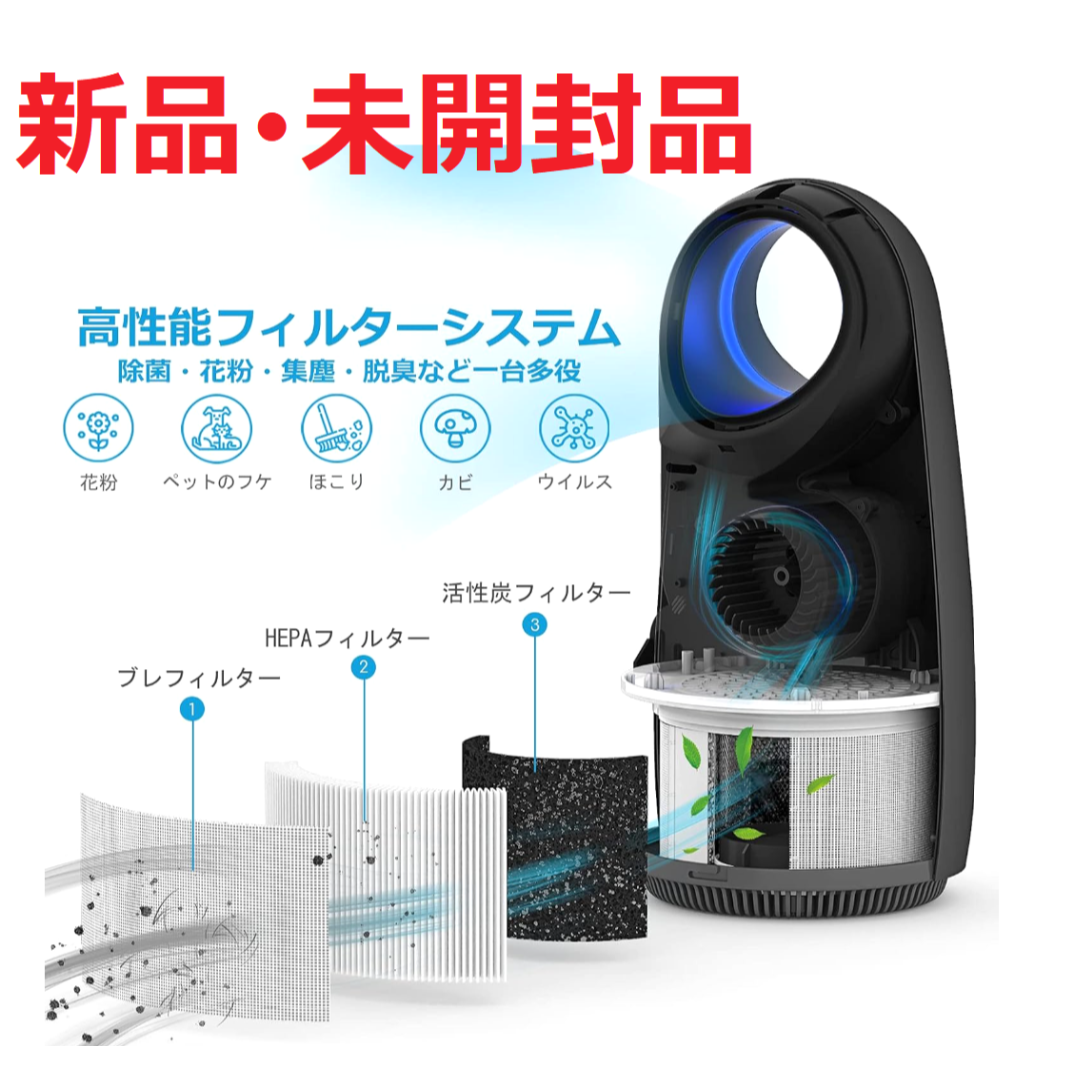 ⭕新品・未開封【高性能 空気清浄機 15畳対応 3段風量設定 】 スマホ/家電/カメラの生活家電(空気清浄器)の商品写真