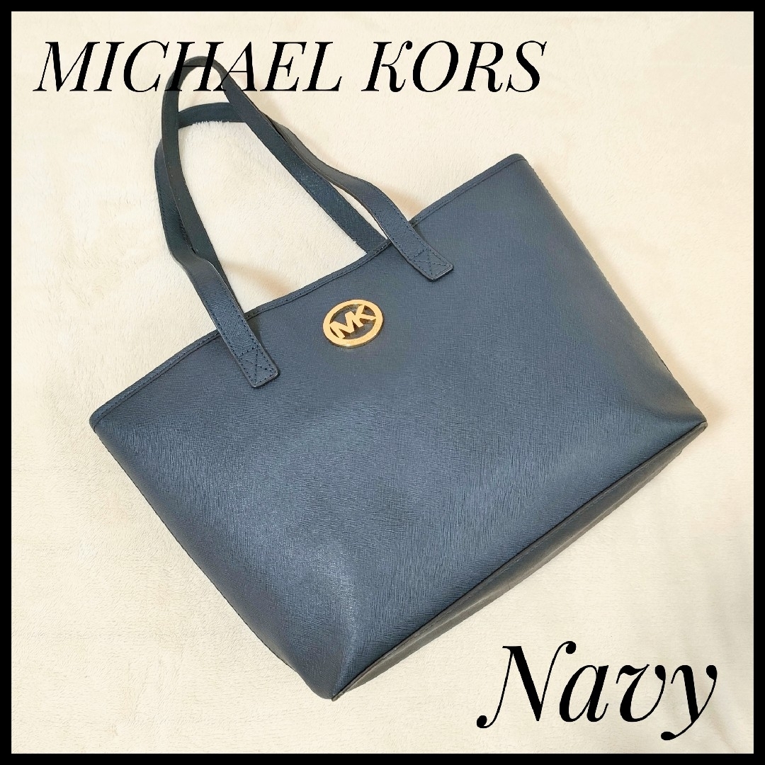 Michael Kors(マイケルコース)のマイケルコース　MICHAEL KORS　トートバッグ　レザー　ネイビー　PVC レディースのバッグ(トートバッグ)の商品写真