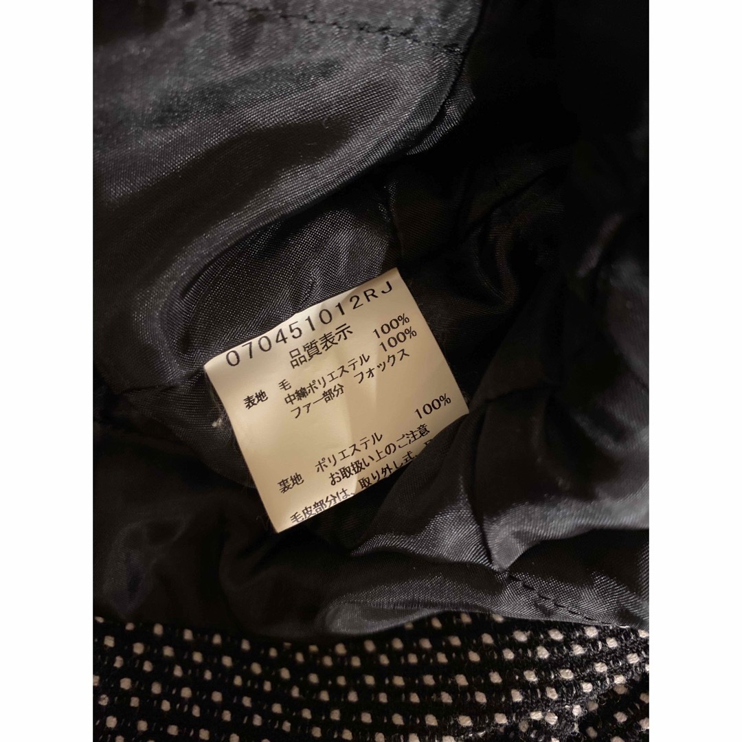 クリスモンテス　 婦人コート　ショートコート　毛100% フォックス　M レディースのジャケット/アウター(毛皮/ファーコート)の商品写真