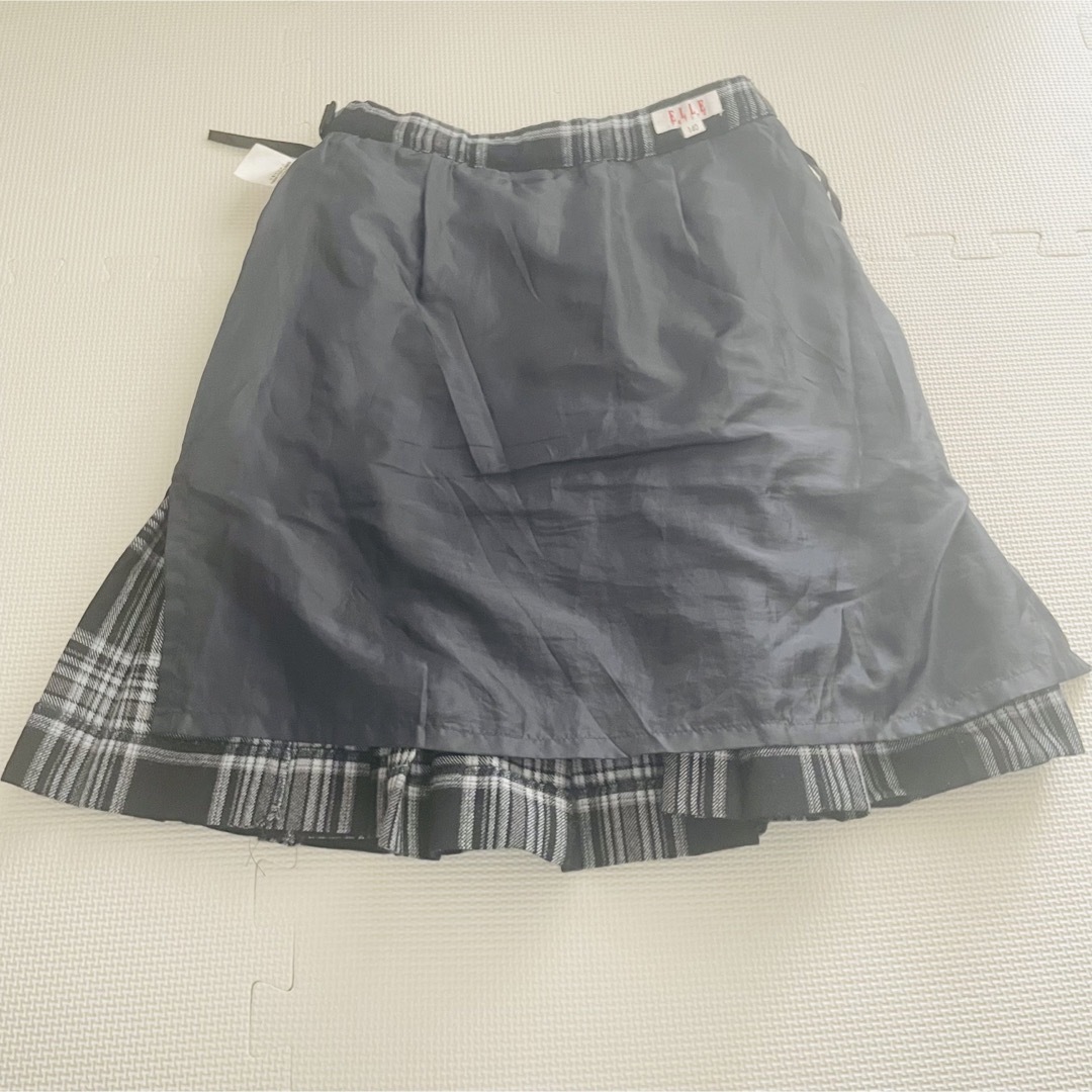 ELLE(エル)のELLE PETITE チェックスカート 黒 140 キッズ/ベビー/マタニティのキッズ服女の子用(90cm~)(スカート)の商品写真