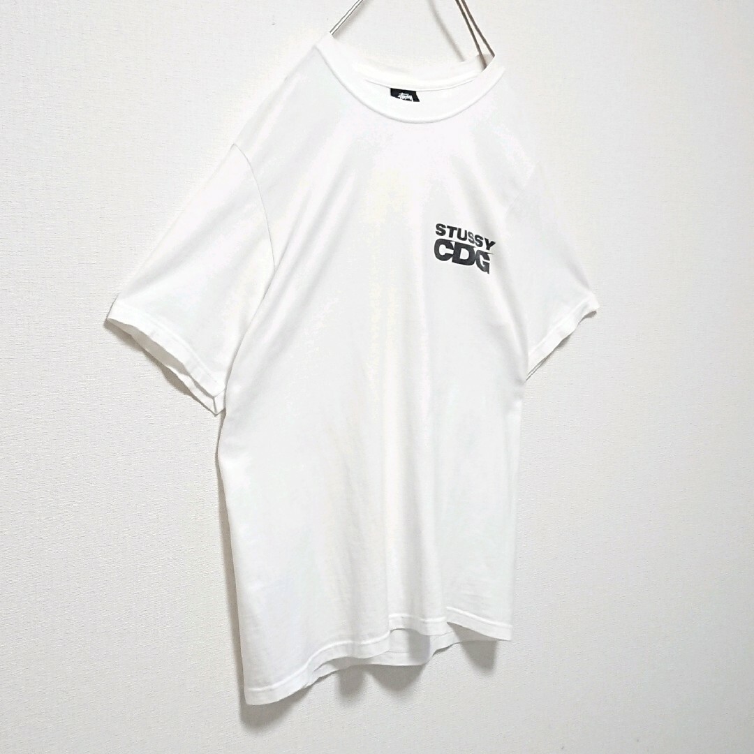 STUSSY(ステューシー)の希少 ステューシー CDG コラボ スケートマン 両面 ロゴ 半袖 Tシャツ メンズのトップス(Tシャツ/カットソー(半袖/袖なし))の商品写真