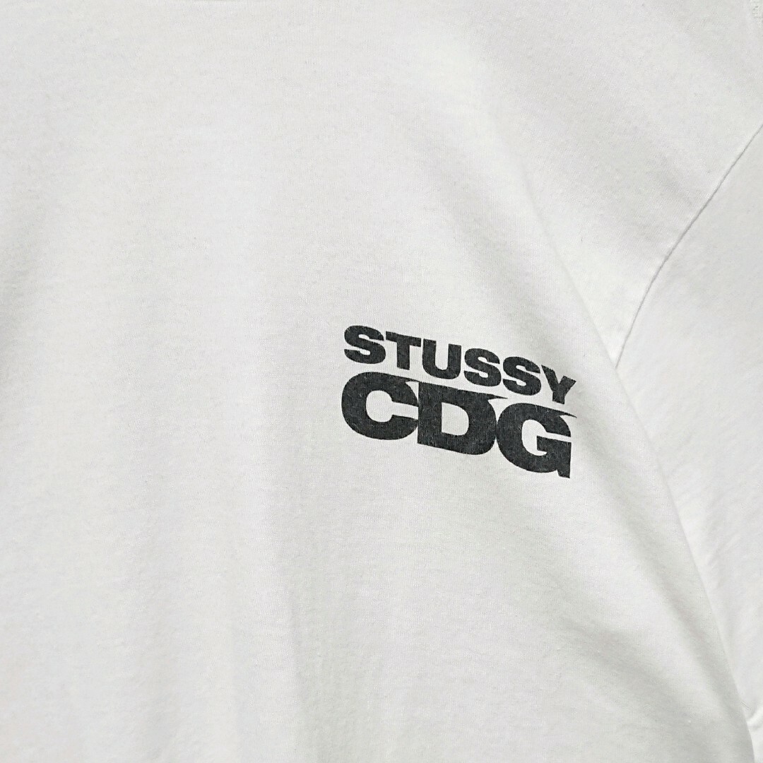 STUSSY(ステューシー)の希少 ステューシー CDG コラボ スケートマン 両面 ロゴ 半袖 Tシャツ メンズのトップス(Tシャツ/カットソー(半袖/袖なし))の商品写真