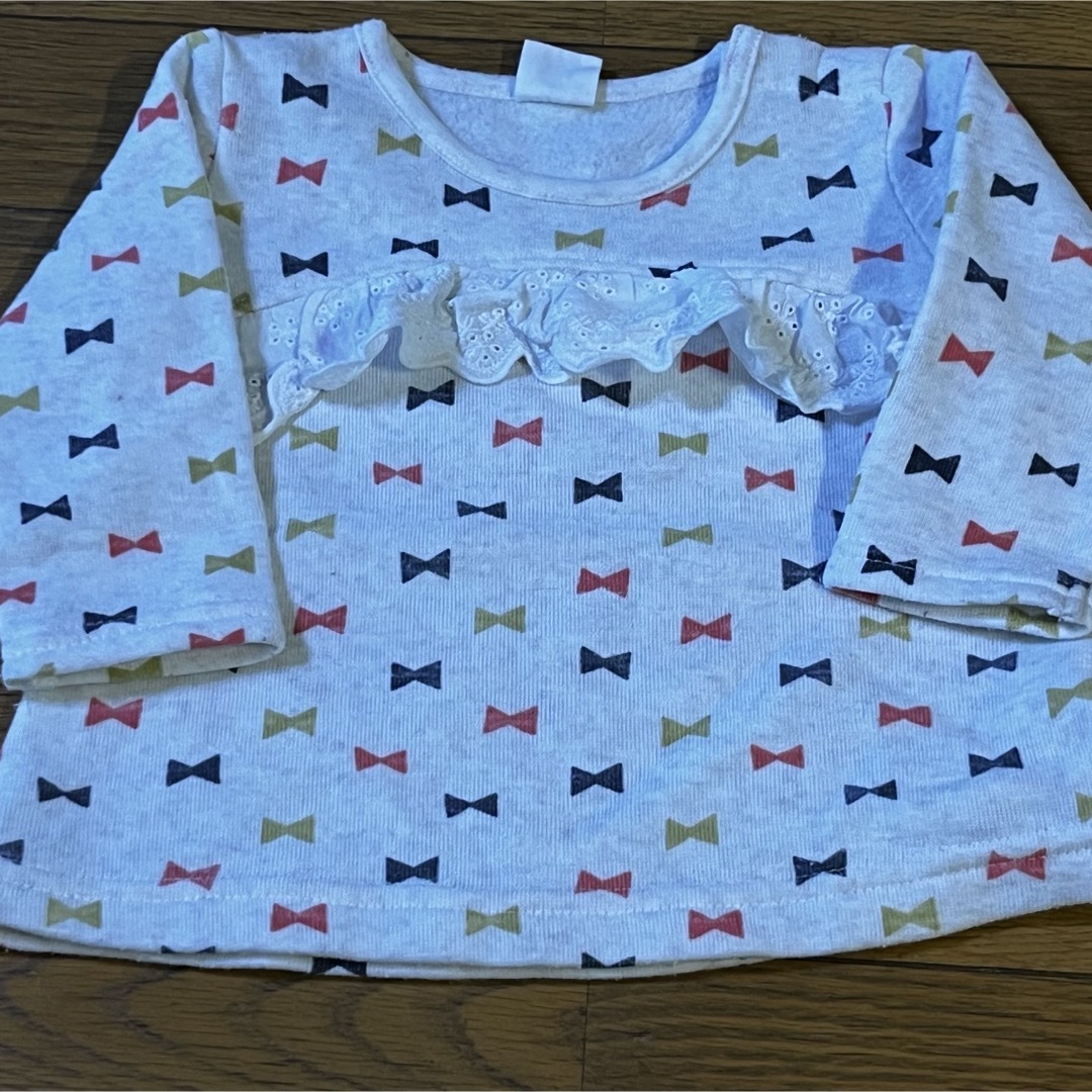 babyGAP(ベビーギャップ)のbaiya7060秋冬長袖セータートレーナー女の子ベビーギャップ星柄リボンピンク キッズ/ベビー/マタニティのベビー服(~85cm)(ニット/セーター)の商品写真