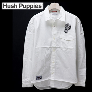 ハッシュパピー(Hush Puppies)の《ハッシュパピー》新品 軽量 ロゴワッペン・パッチ付 ミリタリーシャツ L(シャツ)