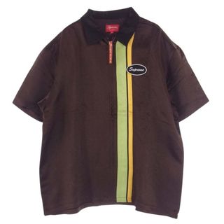 シュプリーム(Supreme)のSupreme シュプリーム その他トップス 22SS Satin Zip Up Work Shirt サテン ジップ アップ ワークシャツ　 ブラウン系 L【新古品】【未使用】【中古】(タンクトップ)