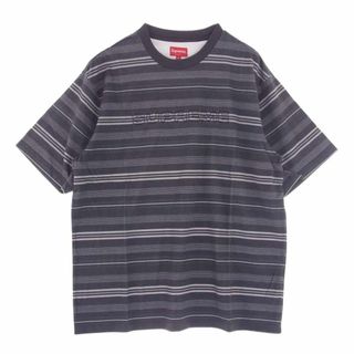 シュプリーム(Supreme)のSupreme シュプリーム Ｔシャツ 23SS Dash Stripe Tee ダッシュ ストライプ Tシャツ グレー系 M【新古品】【未使用】【中古】(シャツ)