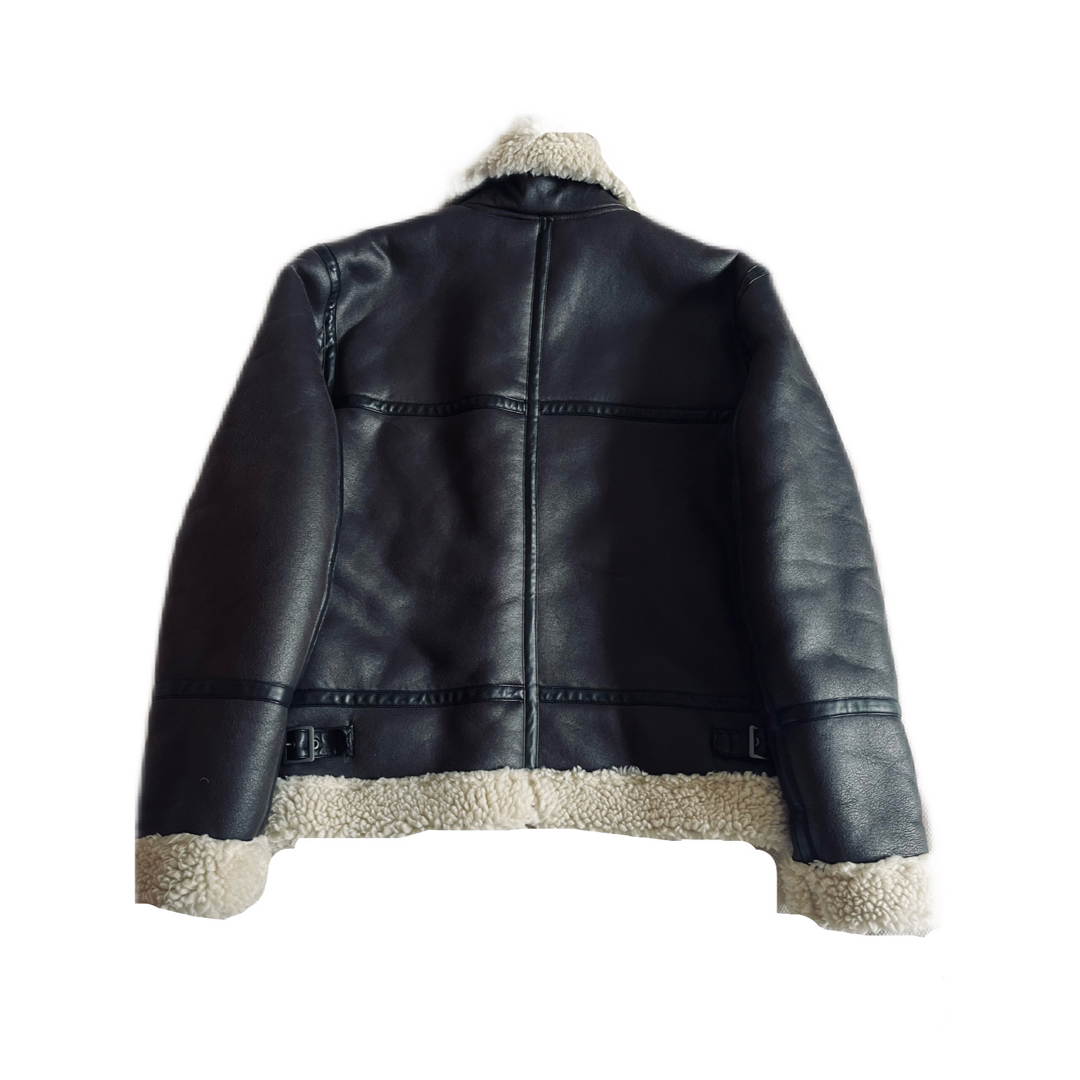 ZARA(ザラ)の【ZARA】NEO LEATHER SHEARLING JACKET Mサイズ メンズのジャケット/アウター(レザージャケット)の商品写真