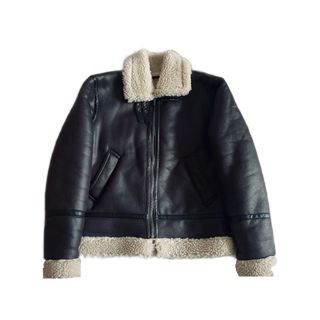 ザラ(ZARA)の【ZARA】NEO LEATHER SHEARLING JACKET Mサイズ(レザージャケット)