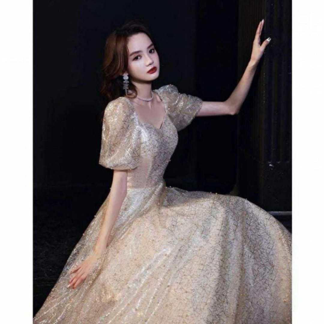 ゴールドラメ☆Lサイズ】レディース パーティードレス 結婚式 ゴールドラメ☆Lサイズ】レディース パーティードレス 結婚式