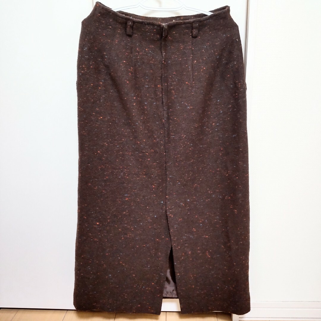 冬 ブラウン ロングスカート レディースのスカート(ロングスカート)の商品写真