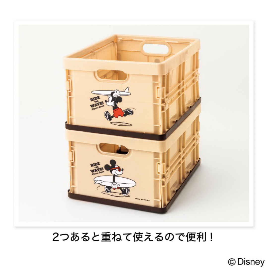 ミッキーマウス(ミッキーマウス)の新品　ミッキーマウス デザイン サーフ柄が可愛い！片づくコンテナBOX インテリア/住まい/日用品の収納家具(ケース/ボックス)の商品写真