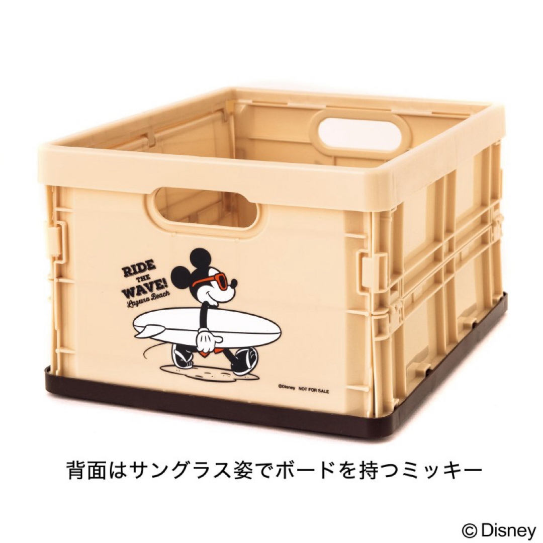 ミッキーマウス(ミッキーマウス)の新品　ミッキーマウス デザイン サーフ柄が可愛い！片づくコンテナBOX インテリア/住まい/日用品の収納家具(ケース/ボックス)の商品写真