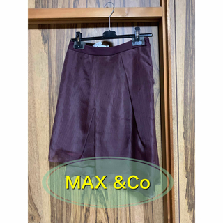Max & Co. - 【新品未使用】MAX &Co  スカート　ワインレッド　マックスアンドコー