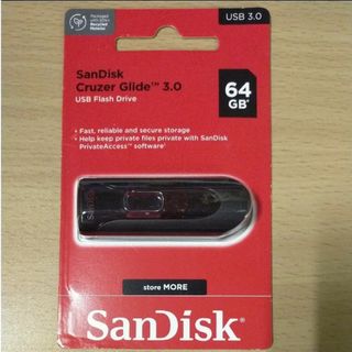 サンディスク(SanDisk)の【新品未開封】SanDisk USBメモリ64GB USB3.0  サンディスク(PC周辺機器)