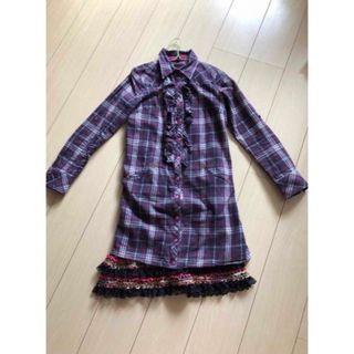 DOLLY GIRL BY ANNA SUI - ⑤1★ドーリーガール/アナスイ/チェック柄ネル地シャツコート/