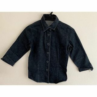 【美品】キッズ服 150 デニム風シャツ　ベーシックランド(ブラウス)