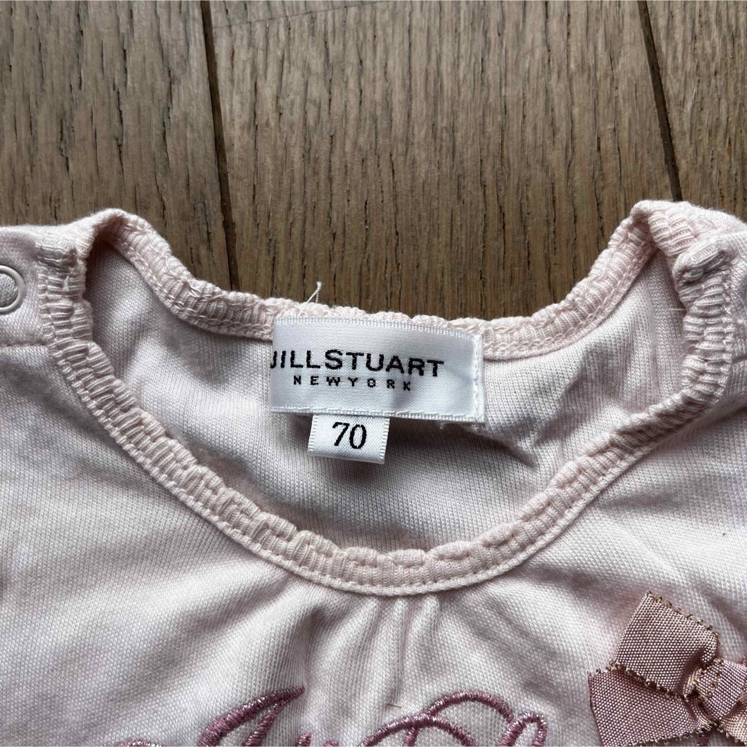 JILLSTUART(ジルスチュアート)のbaiya70ジルスチュアートチュールロンパーススカートワンピースピンクベビー キッズ/ベビー/マタニティのベビー服(~85cm)(ロンパース)の商品写真