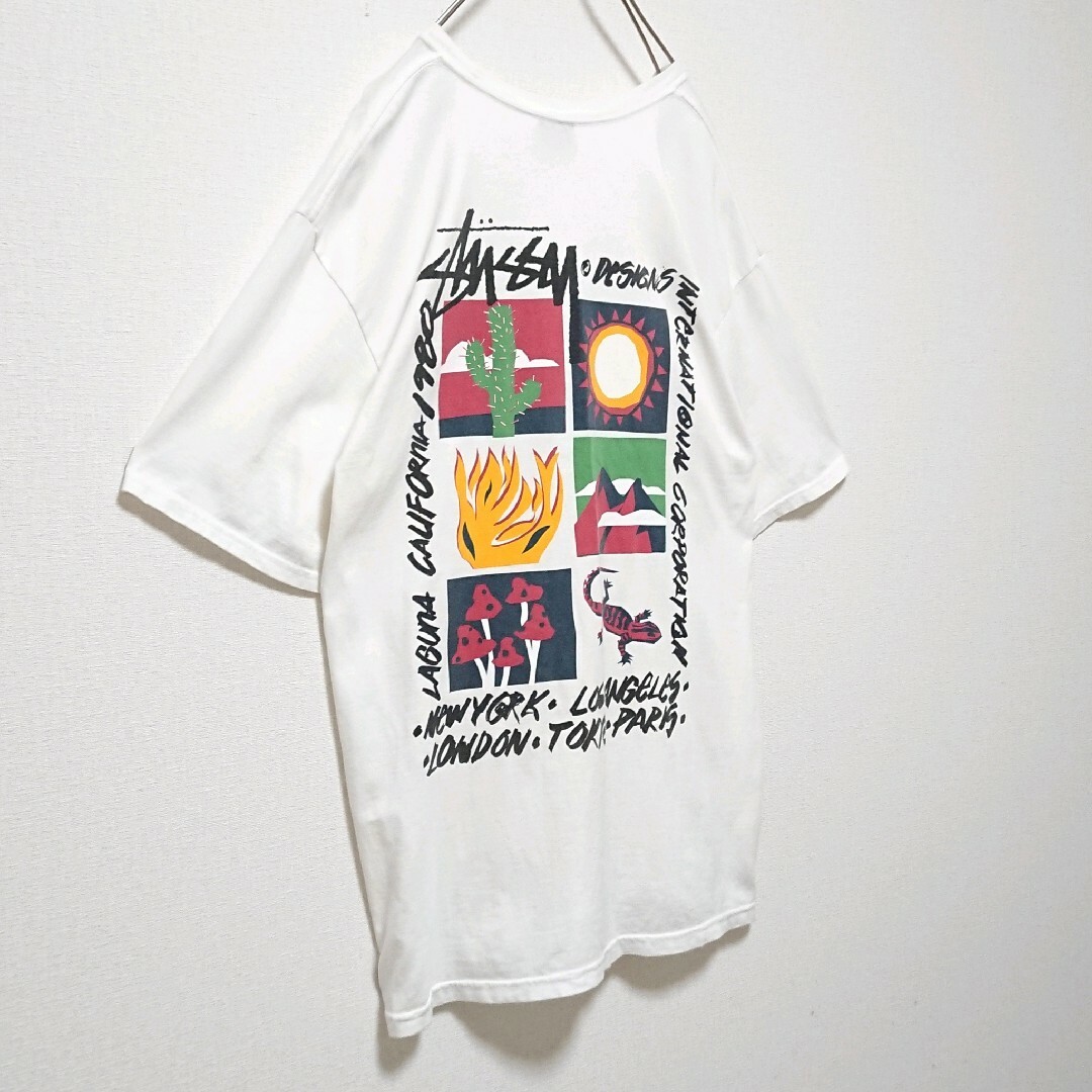 STUSSY(ステューシー)の希少 ステューシー 両面 ロゴ オーバーサイズ 半袖 Tシャツ メンズのトップス(Tシャツ/カットソー(半袖/袖なし))の商品写真