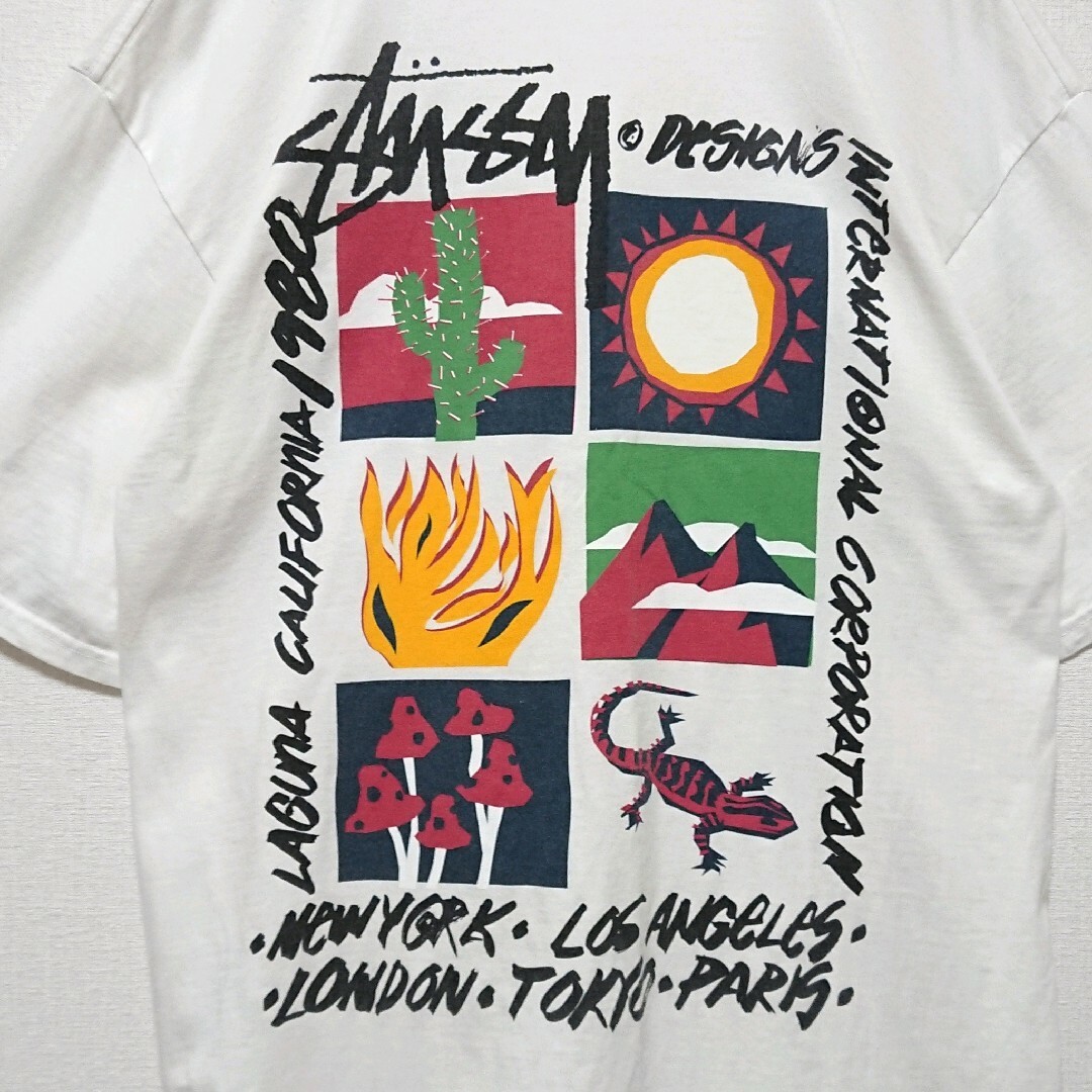 STUSSY(ステューシー)の希少 ステューシー 両面 ロゴ オーバーサイズ 半袖 Tシャツ メンズのトップス(Tシャツ/カットソー(半袖/袖なし))の商品写真