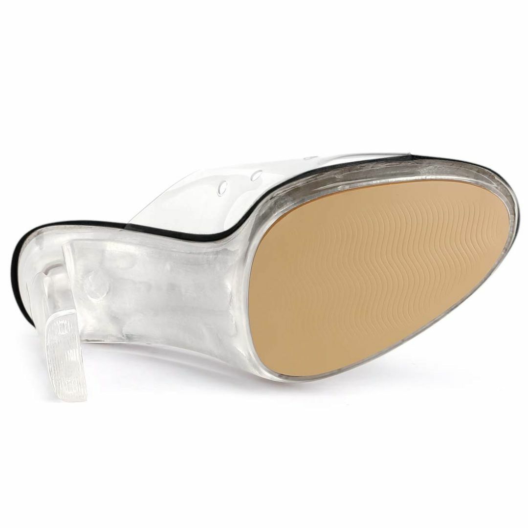 [Allegra K] サボサンダル クリア 透明 ミュールサンダル チャンキー レディースの靴/シューズ(その他)の商品写真