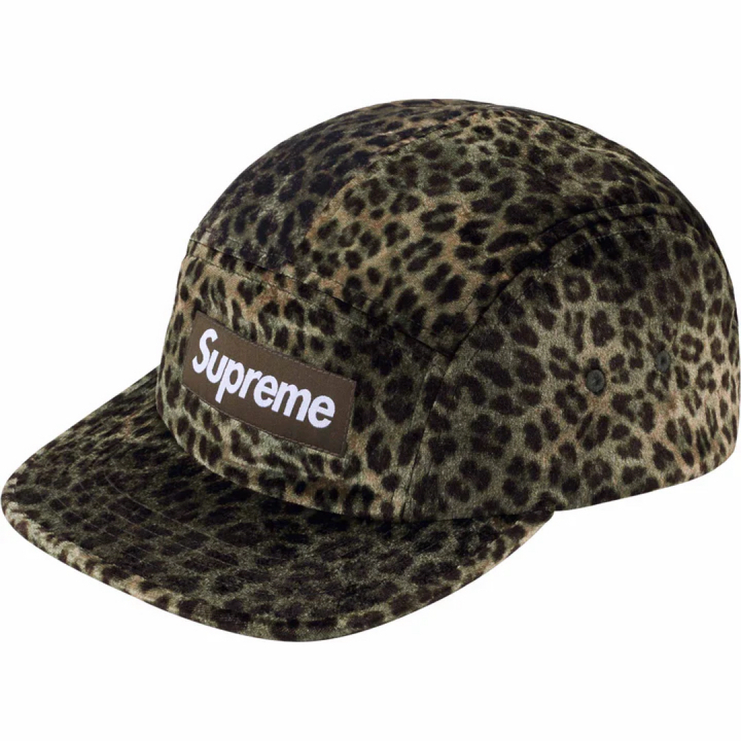 Supreme(シュプリーム)の【Olive】Supreme Leopard Velvet Camp Cap メンズの帽子(キャップ)の商品写真