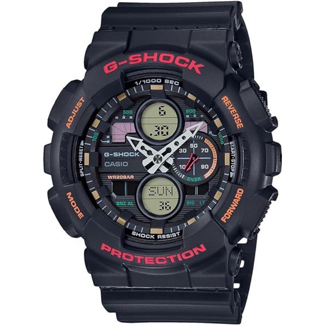 G-SHOCK(ジーショック)のカシオ G-SHOCK 腕時計 ブラック レッド GA-140-1A4JF メンズの時計(腕時計(アナログ))の商品写真