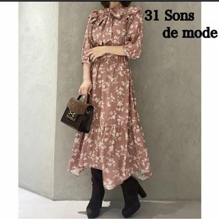 31 Sons de mode - 31 Sons de mode フラワー フリル ボウタイ セットアップ ロング