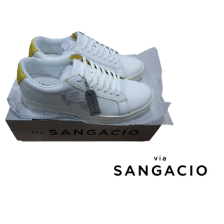 限定866足 via SANGACIO SG8 WHITE/YELLOW 27㎝(スニーカー)