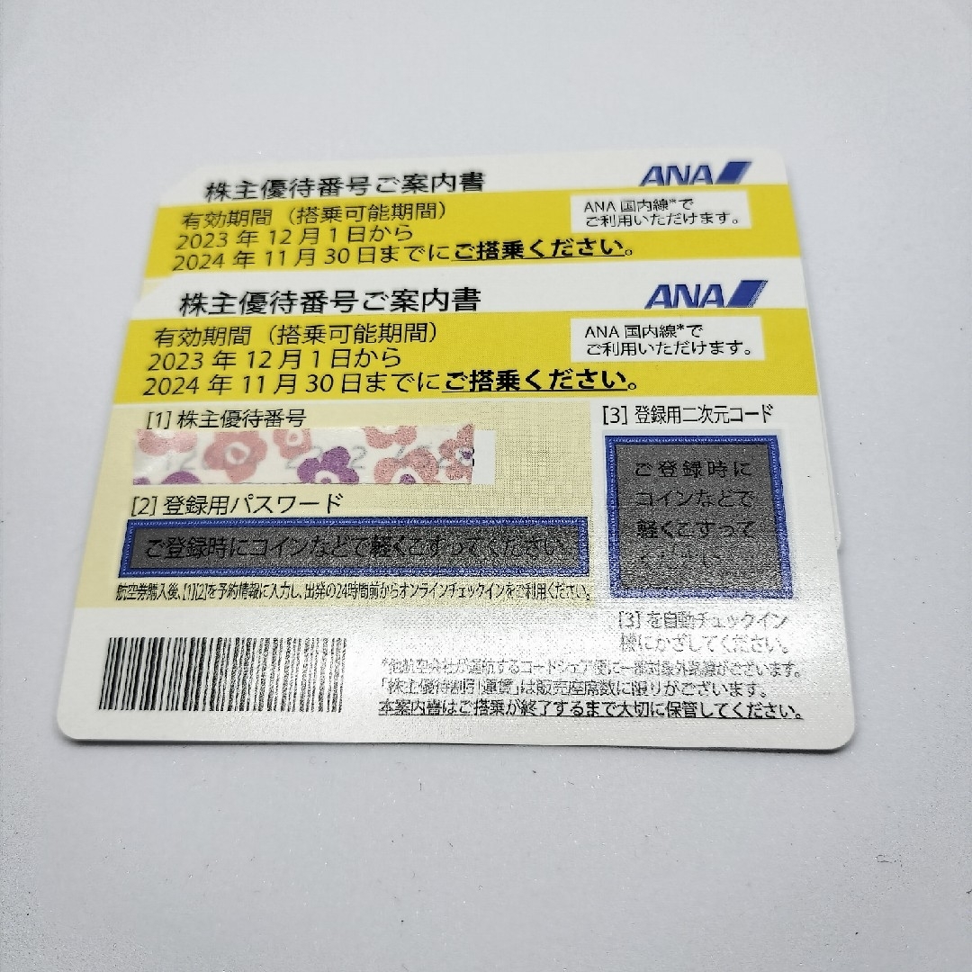 ANA(全日本空輸)(エーエヌエー(ゼンニッポンクウユ))のＡＮＡ株主優待券　２枚 チケットの優待券/割引券(その他)の商品写真