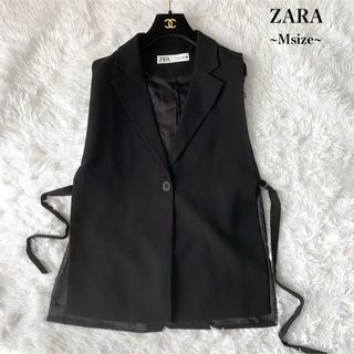 【極美品】ZARA ザラ サイドスリットベスト ジレ Mサイズ