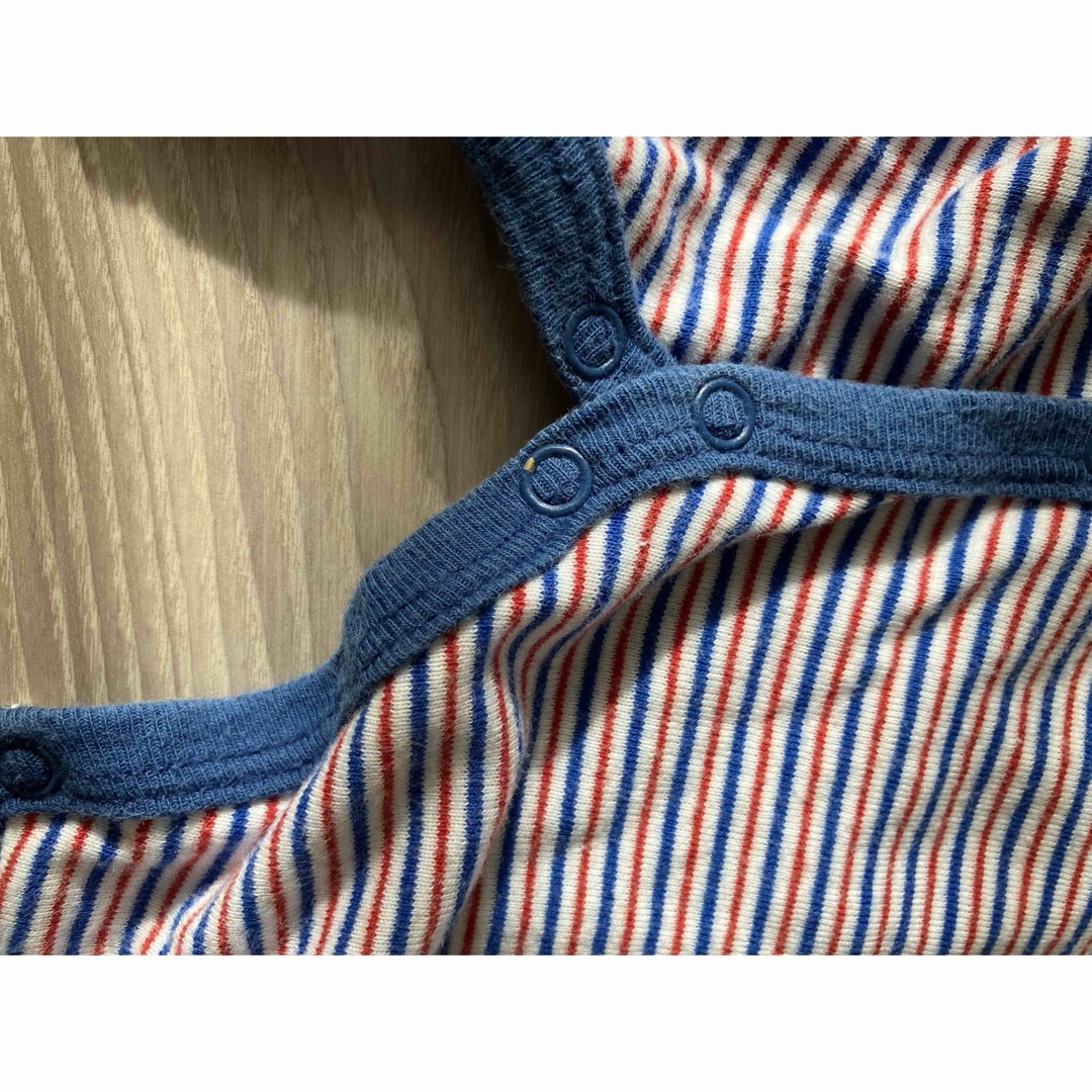 PETIT BATEAU(プチバトー)の《プチバトー》帽子&ロンパースセット50-60cm 男の子ベビー服 キッズ/ベビー/マタニティのベビー服(~85cm)(ロンパース)の商品写真