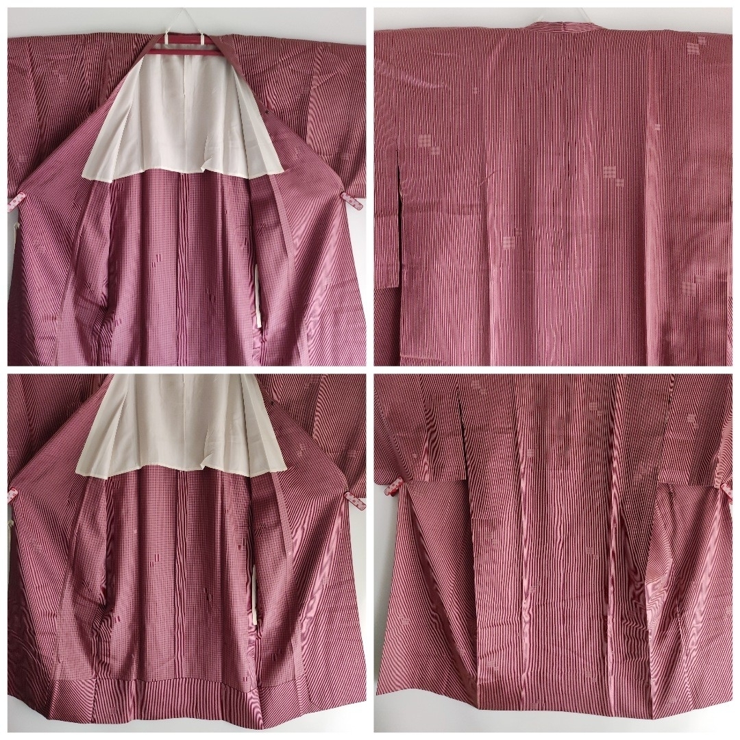 Lochie(ロキエ)のヴィンテージ 雨コート モダンストライプ♪アンティーク 羽織 和装コート レディースの水着/浴衣(着物)の商品写真