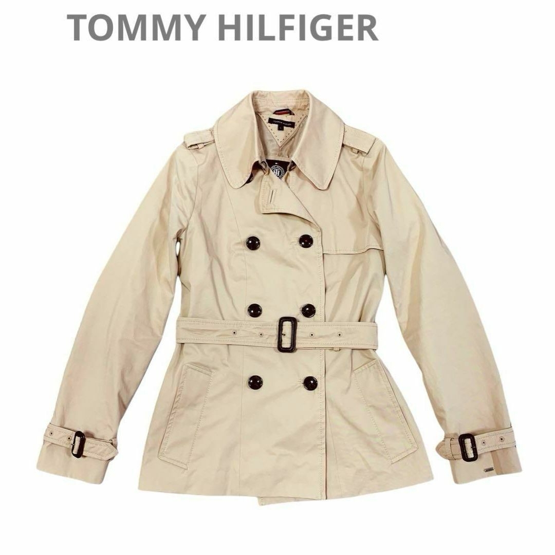 TOMMY HILFIGER(トミーヒルフィガー)の✨美品✨TOMMY HILFIGER トミー　トレンチコート スプリングコート レディースのジャケット/アウター(トレンチコート)の商品写真