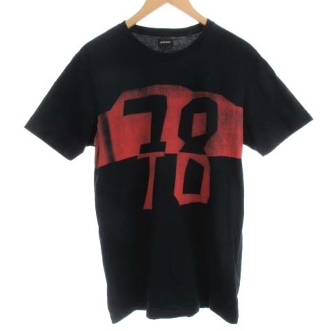 DIESEL(ディーゼル)のDIESEL Tシャツ 半袖 プリント M 黒 ブラック  赤 レッド  メンズのトップス(Tシャツ/カットソー(半袖/袖なし))の商品写真