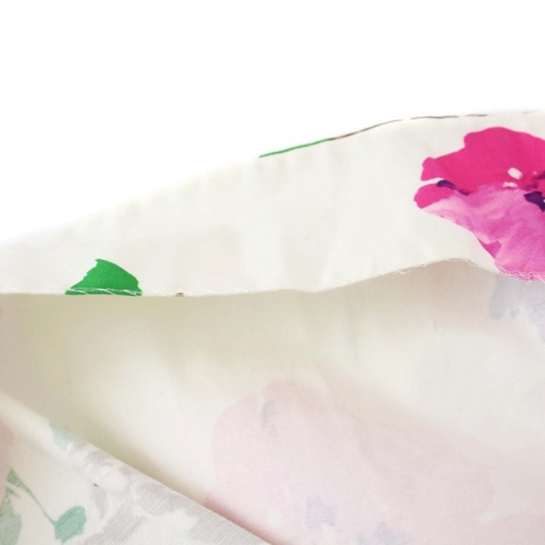 ケイトスペード ワンピース ノースリーブ ひざ丈 花柄 4 M 白 ピンク レディースのワンピース(ひざ丈ワンピース)の商品写真