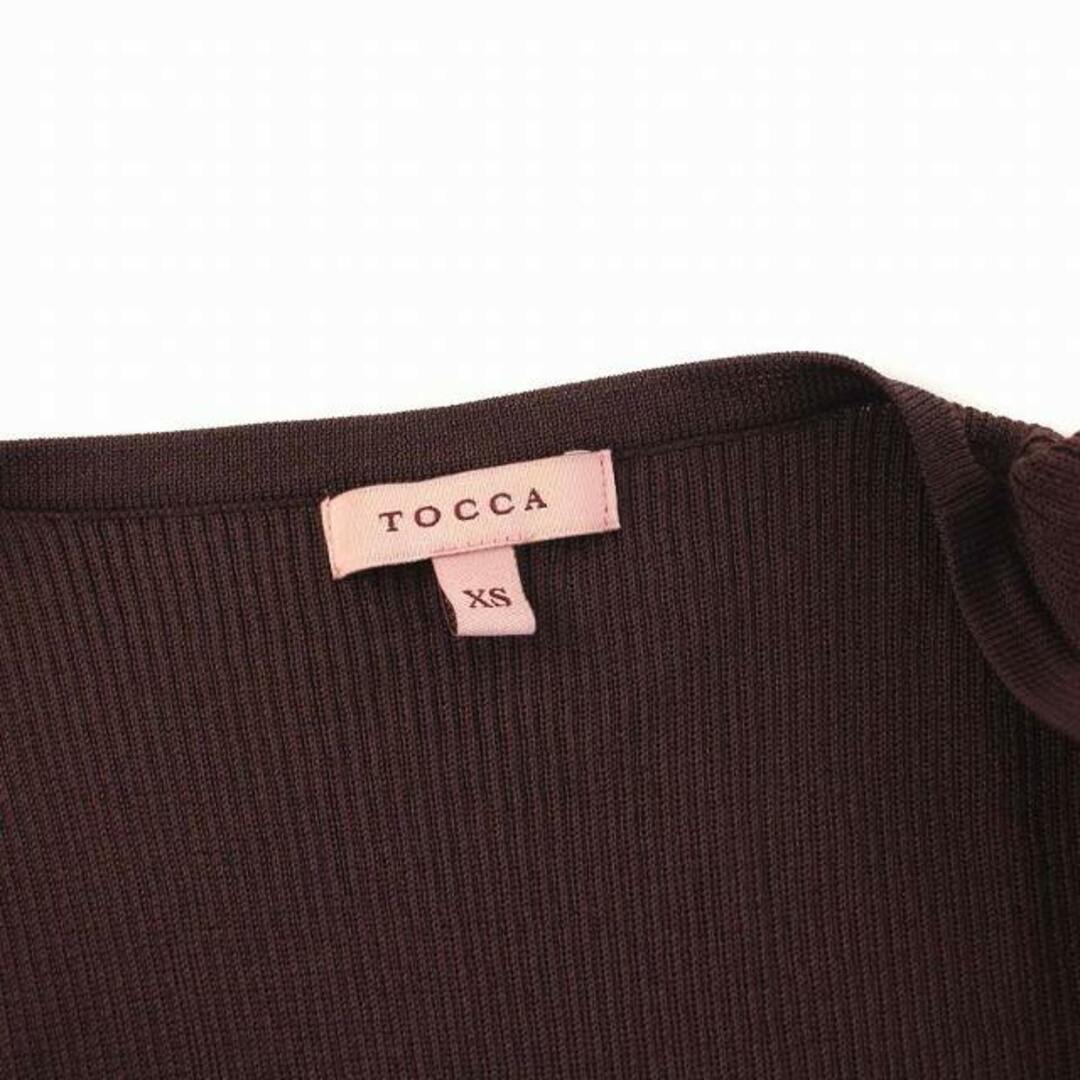 TOCCA(トッカ)のトッカ TOCCA カーディガン ニット Vネック 薄手 長袖 XS ブラウン レディースのトップス(カーディガン)の商品写真