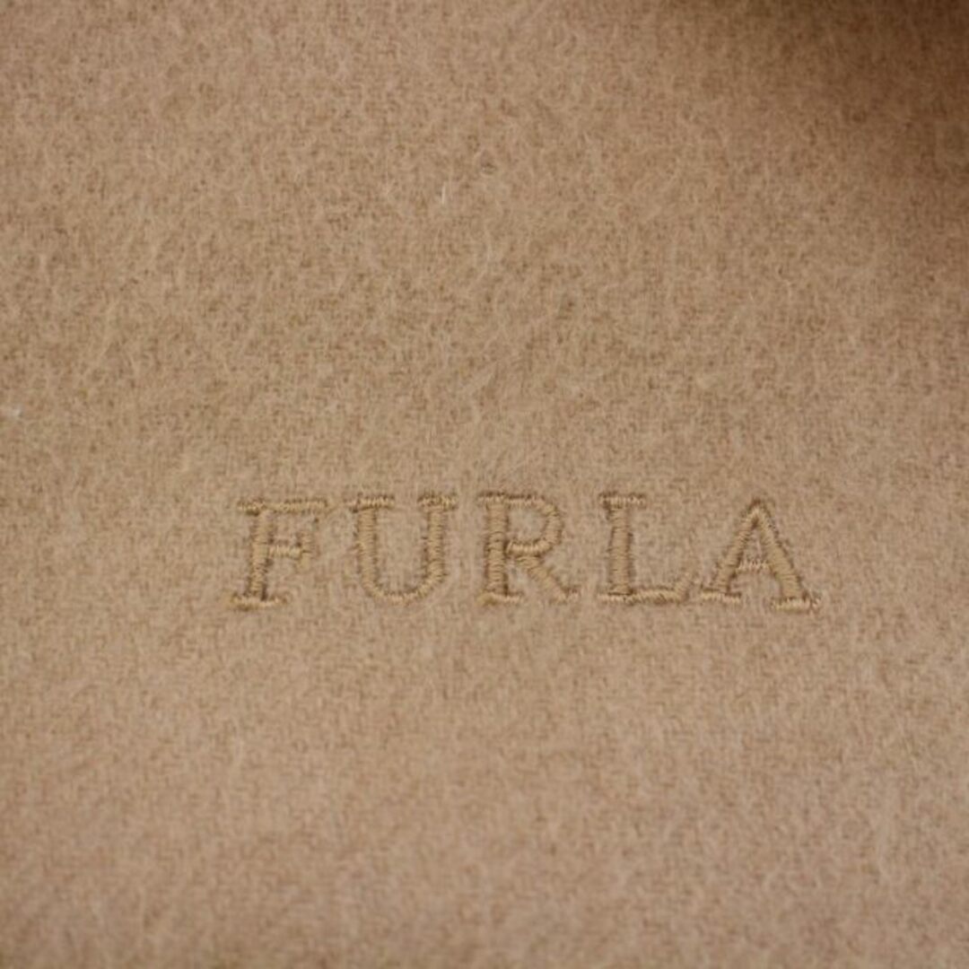 Furla(フルラ)のフルラ FURLA ストール マフラー ロゴ刺繍 ベージュ レディースのファッション小物(ストール/パシュミナ)の商品写真